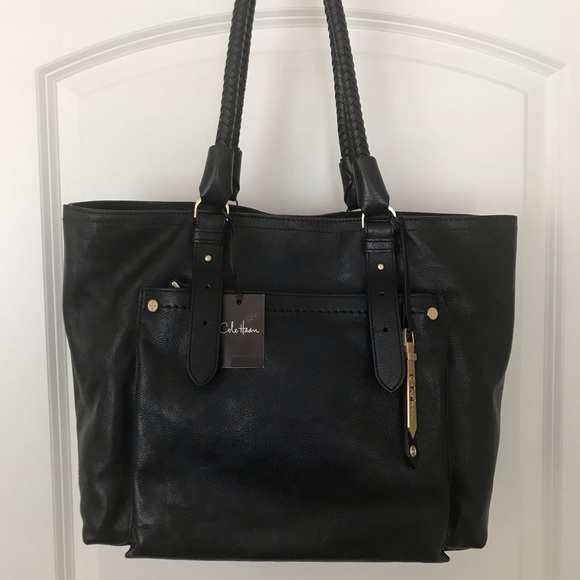 NWT Cole Haan Small Soft Tote Saddle Black - Picture 3 of 12